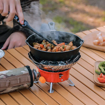 HUIOP compatible-pots design works with various sizes for boiling water and meals.