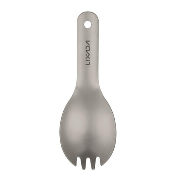 HUIOP ultralight titanium flatware minimizes bulk in your kit.