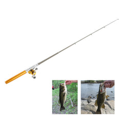 HUIOP telescopic fishing rod extended for portable use.