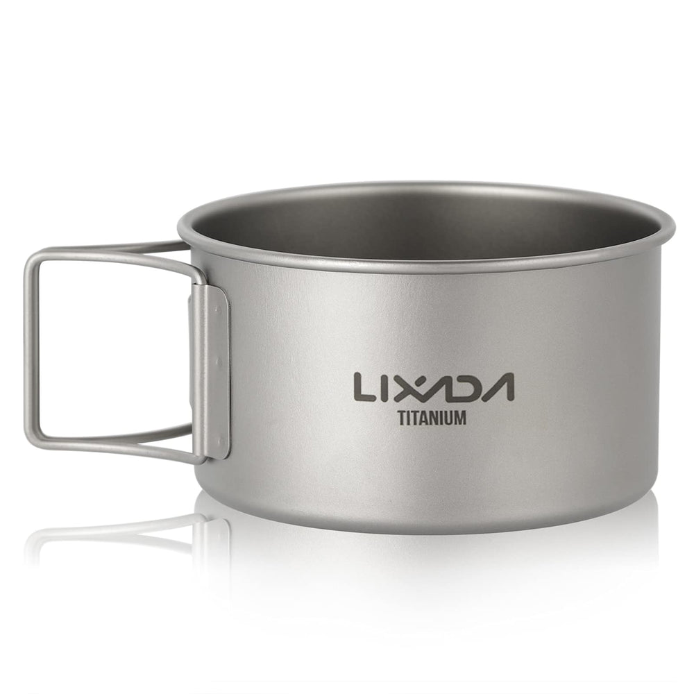 HUIOP titanium bowl with folding handles offers a secure grip for outdoor meals.