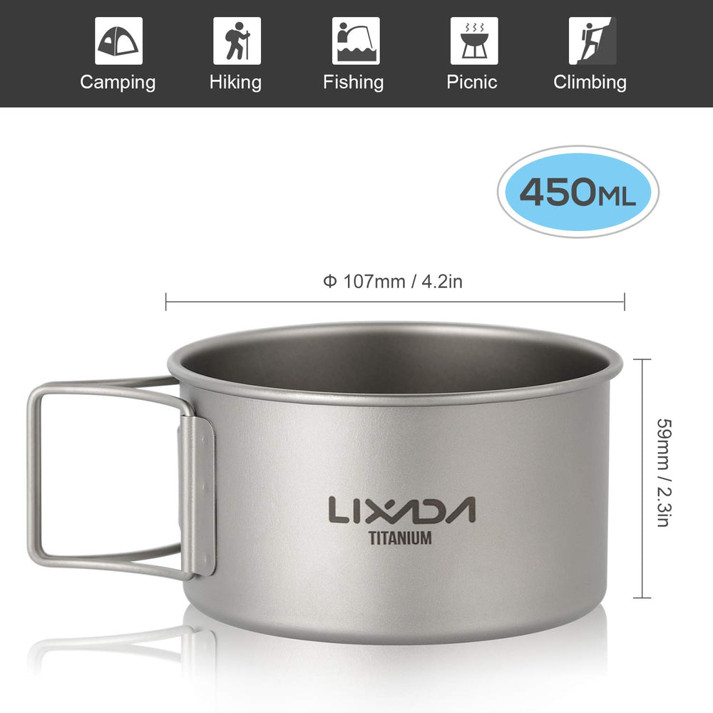 HUIOP titanium bowl lightweight design reduces backpack load during camping trips.