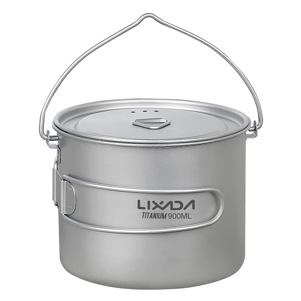 HUIOP titanium pot 750ml with clear graduation marks for precise measurement.