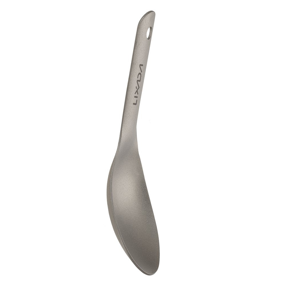 HUIOP titanium spoon used during outdoor dining in nature