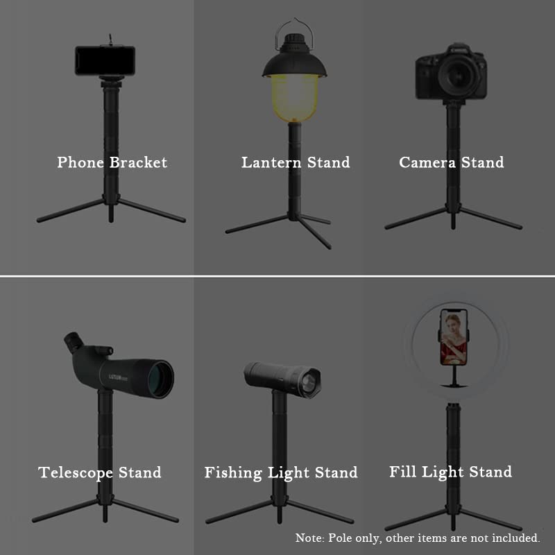 HUIOP tripod-ready stand supports mobile phone or camera for hands-free shots.