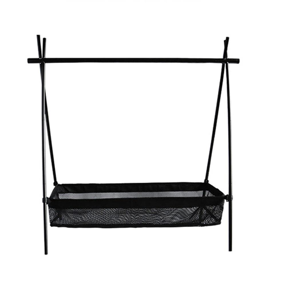 HUIOP under-table organizer stores cords and towels neatly.