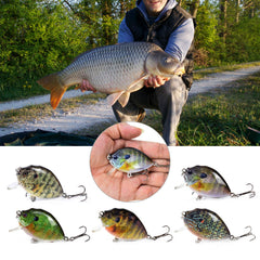 HUIOP wobbler lure with lifelike patterns resembling real prey underwater.