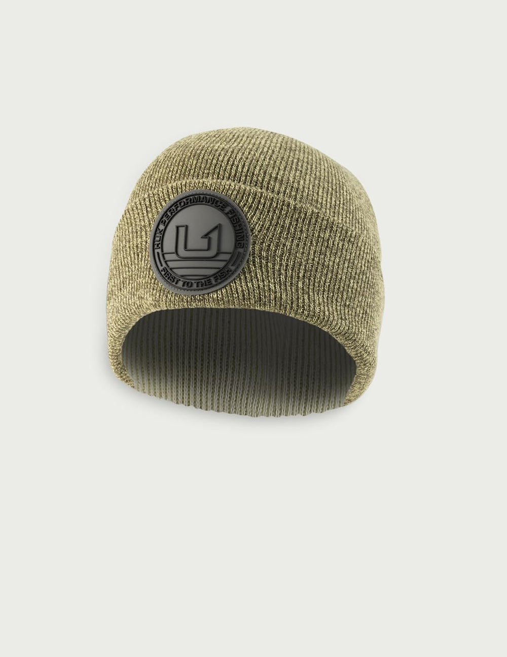 HUK embossed beanie warm snug-fit demonstrates comfortable outdoor use