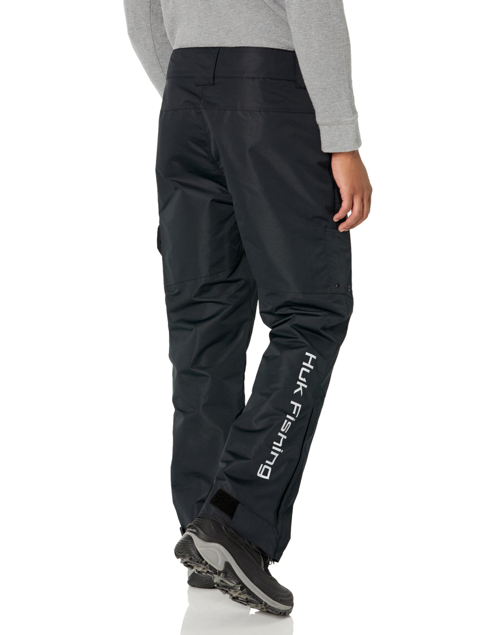 HUK Grand Banks Pant DWR close-up highlighting water-repellent finish for dry mobility