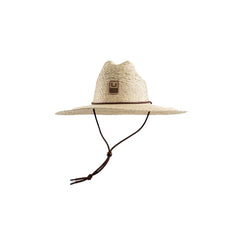 HUK men's crushable straw hat shows packable design for travel and outdoor adventures.