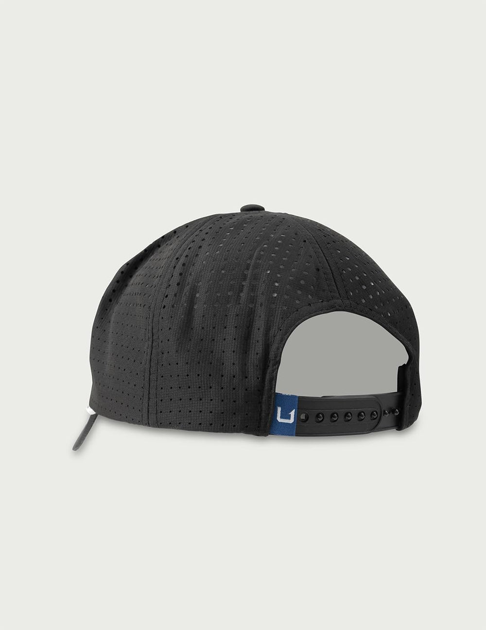 Close-up of the dark gray anti-glare under visor on the HUK lightweight fishing hat