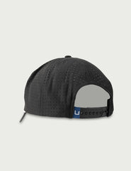 Close-up of the dark gray anti-glare under visor on the HUK lightweight fishing hat