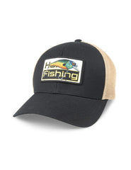HUK Men's Standard Trucker Hat Black - front view
