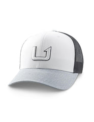 HUK men's Trucker Hat with anti-glare under visor for reduced glare on bright days.