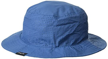 Huk bucket hat with laser perforated panels boosting breathability in hot conditions