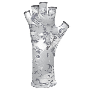 HUK Pursuit Sun Glove with a grippy palm for secure casting.