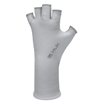 HUK Pursuit Sun Glove palm grip for secure casting and steady lure handling.
