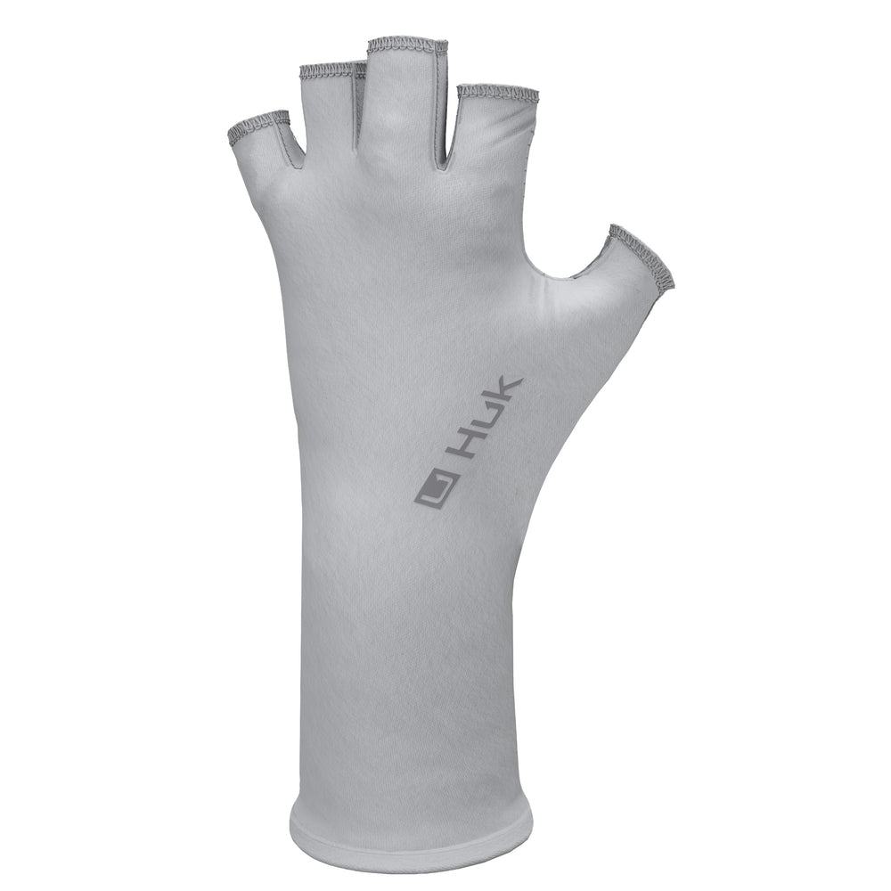 HUK Pursuit Sun Glove palm grip for secure casting and steady lure handling.