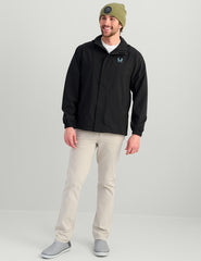 HUK Storm Rain Jacket 2.0 hood detail demonstrates weather-ready adjustable coverage.