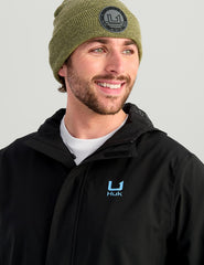 HUK Storm Rain Jacket 2.0 mesh lining ensures breathable comfort during casts.