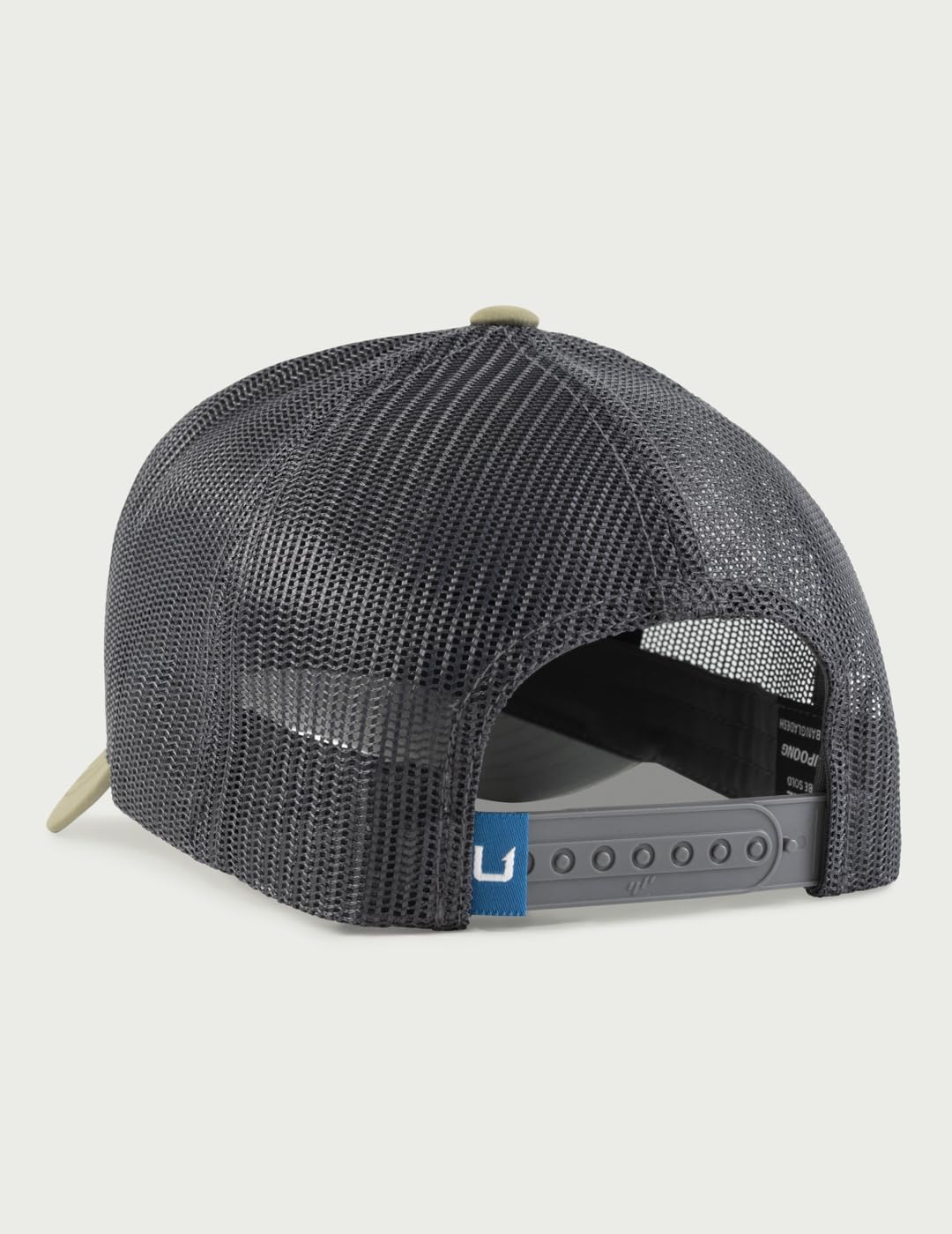 HUK Trucker Moss hat features moisture-wicking sweatband for quick-dry comfort on the water.