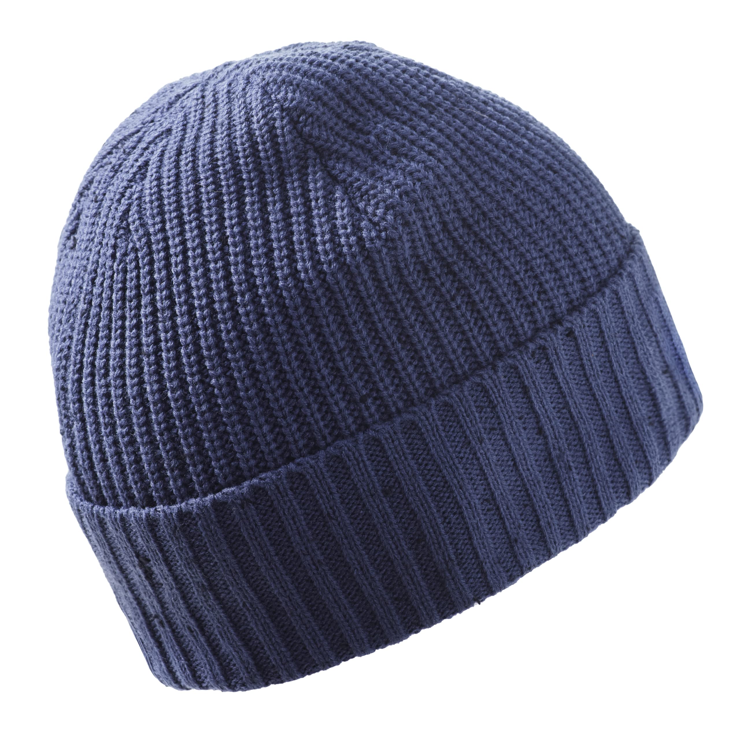 Back view of HUK Women's Knit Beanie Hat in Sargasso Sea