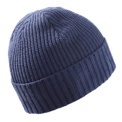 Back view of HUK Women's Knit Beanie Hat in Sargasso Sea