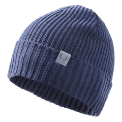 Front view of HUK Women's Knit Beanie Hat in Sargasso Sea