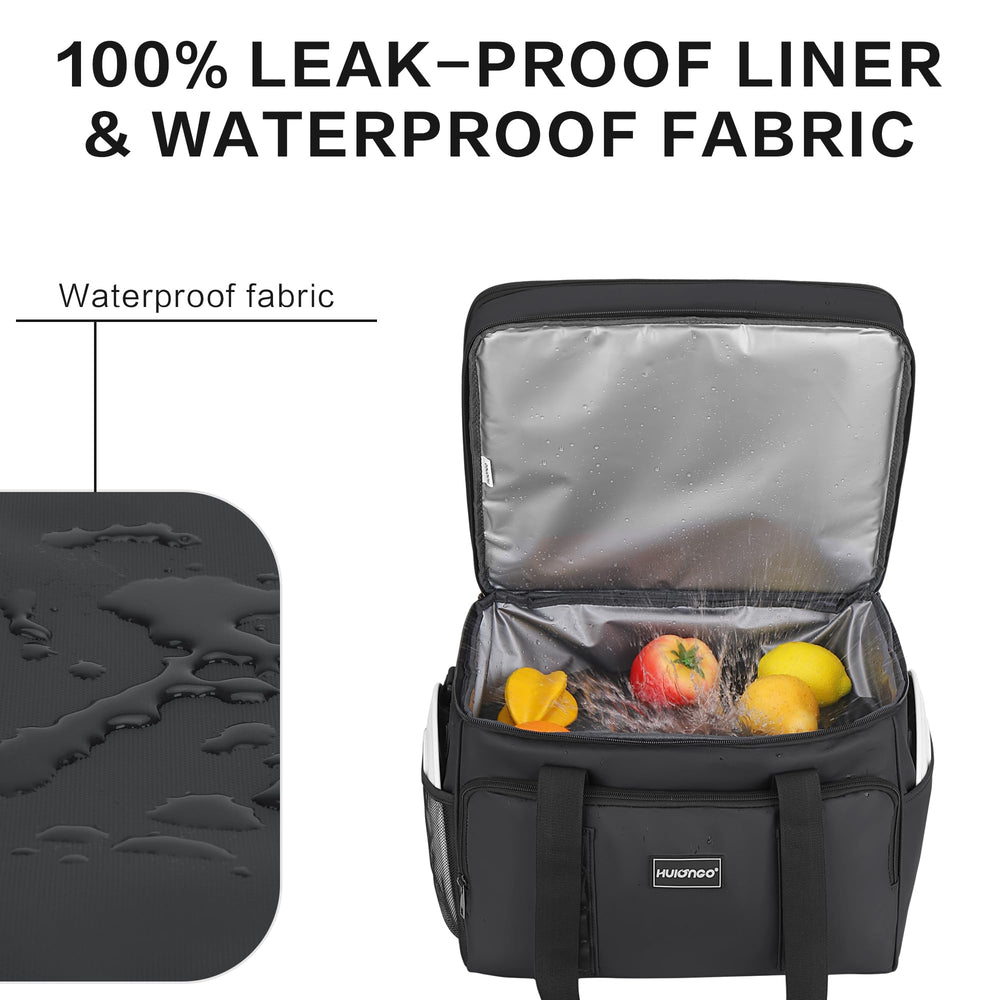 Hulongo insulated soft cooler bag leak-proof PEVA lining prevents leaks