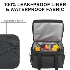 Hulongo insulated soft cooler bag leak-proof PEVA lining prevents leaks