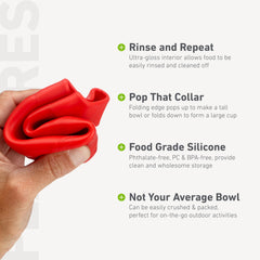 humangear Flexibowl converts for snacks, soup, or tea on the go