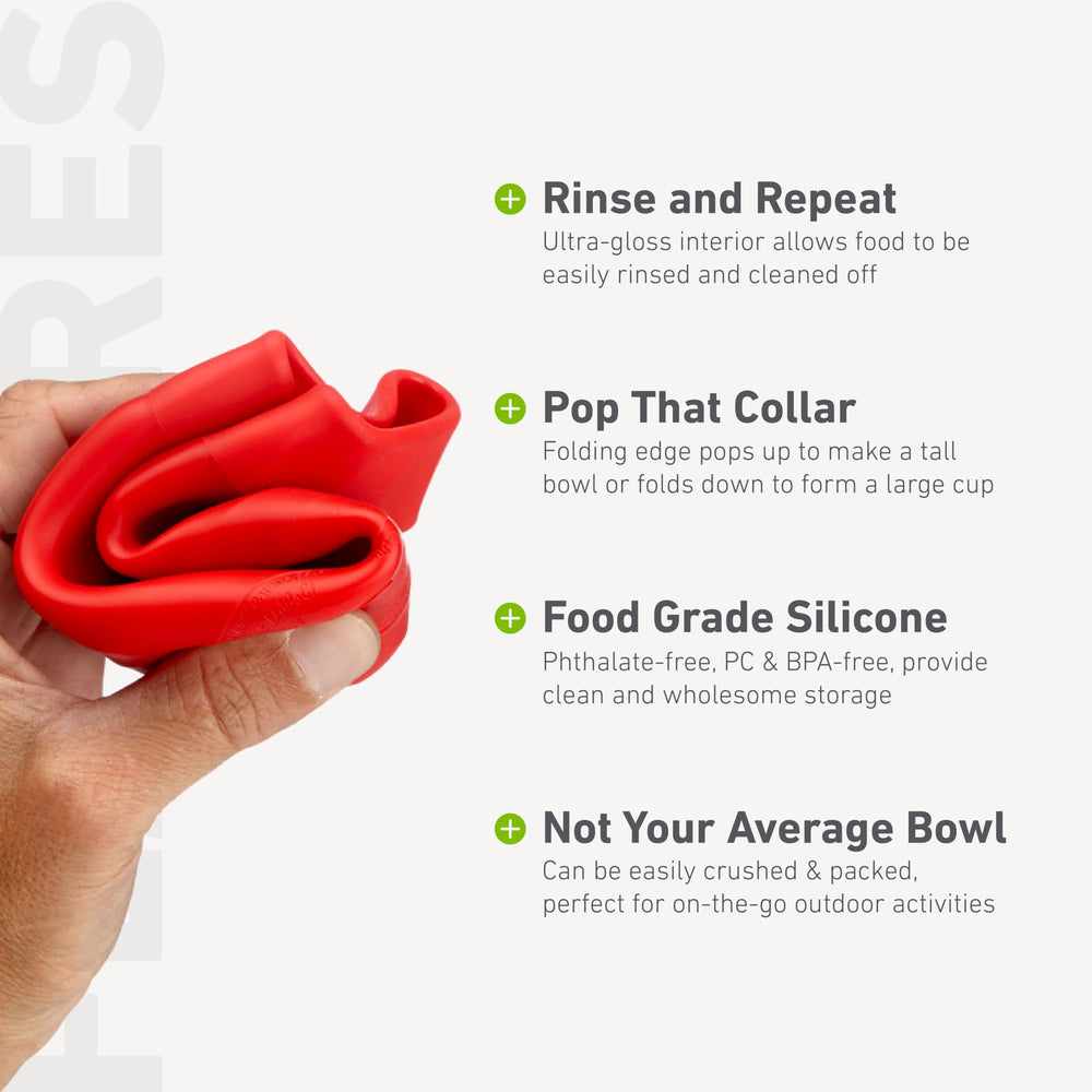 humangear Flexibowl uses FDA-food-safe, BPA-free materials