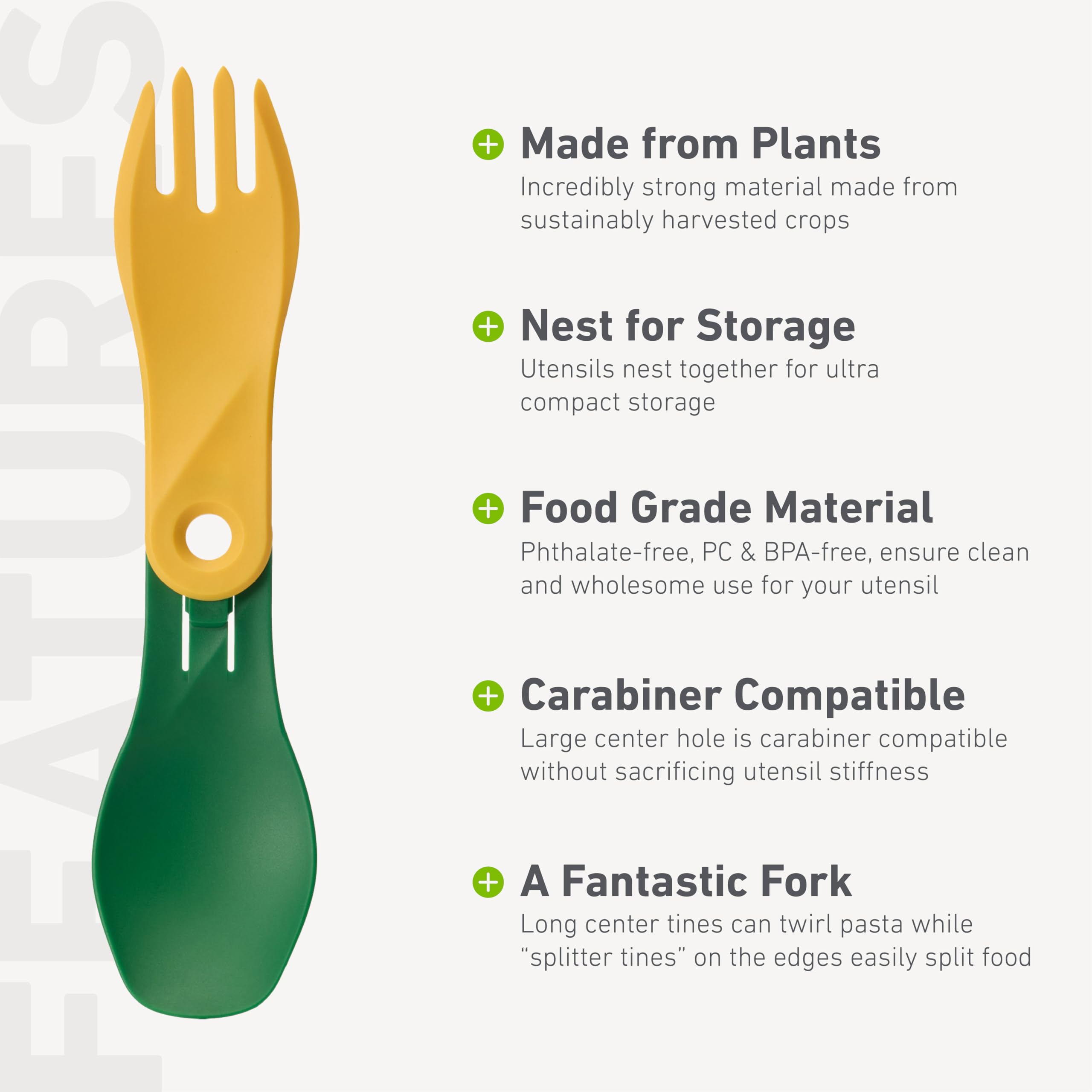 GoBites Bio Spin features a large carabiner hole for easy attachment.