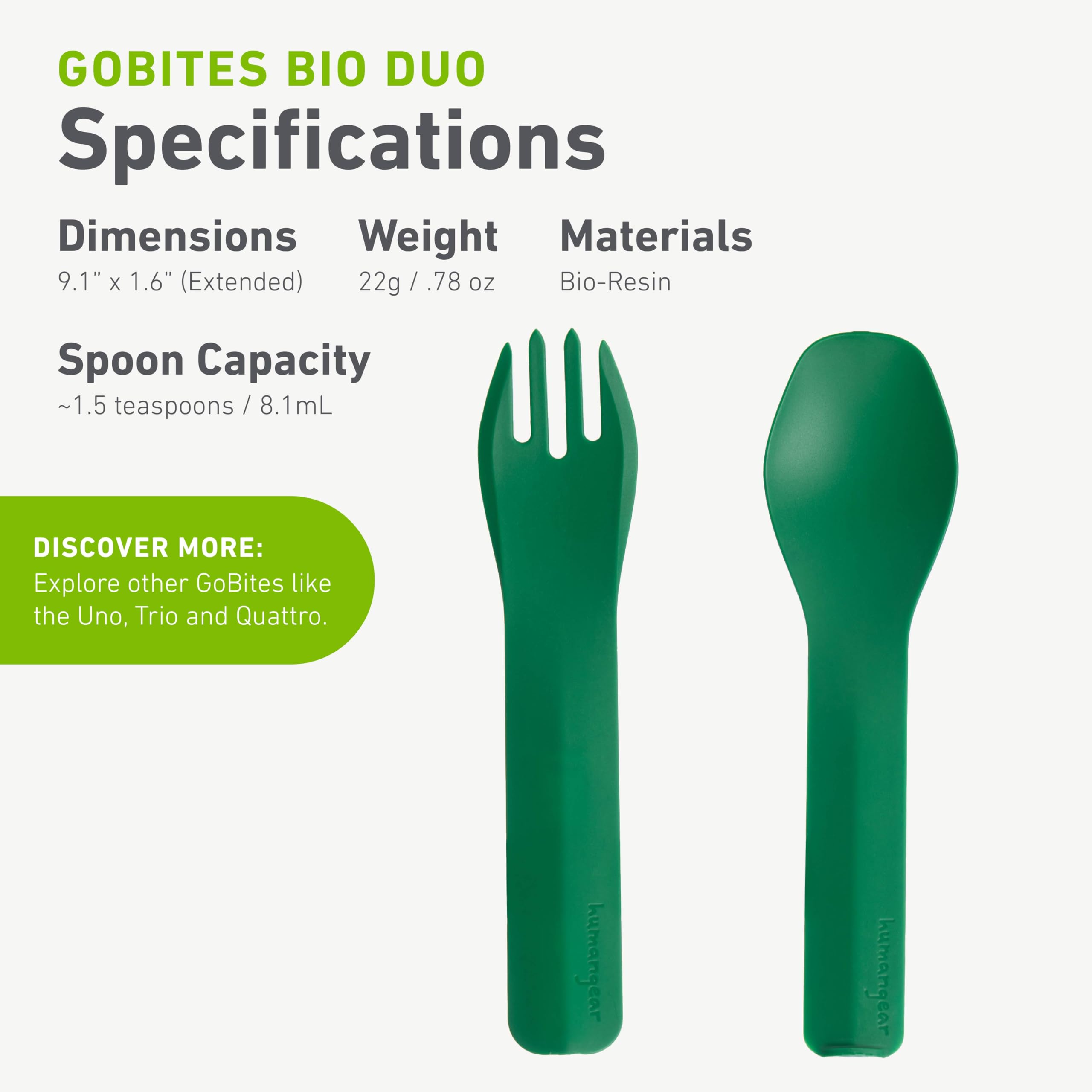 humangear GoBites Duo BPA-free materials ensure safe daily use.