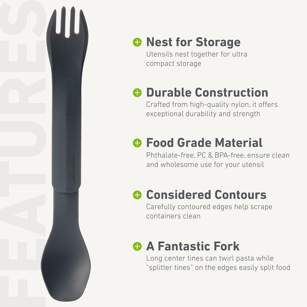 humangear GoBites Duo FDA-safe, BPA-free material for everyday dining