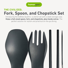 GoBites Quattro ergonomic grip close-up for comfortable handling on trips.