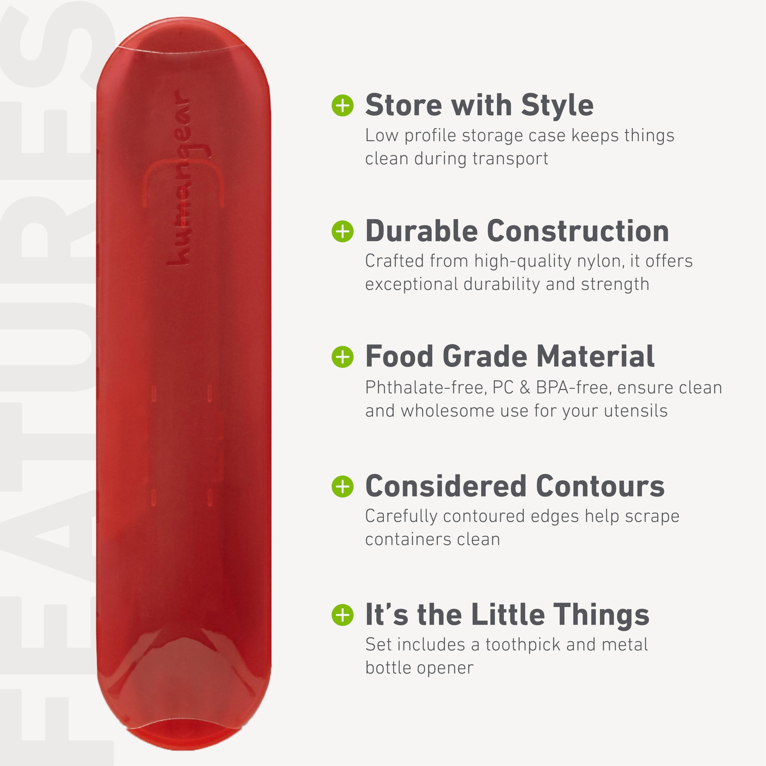 humangear GoBites Trio ergonomic-grip design enhances control during meals