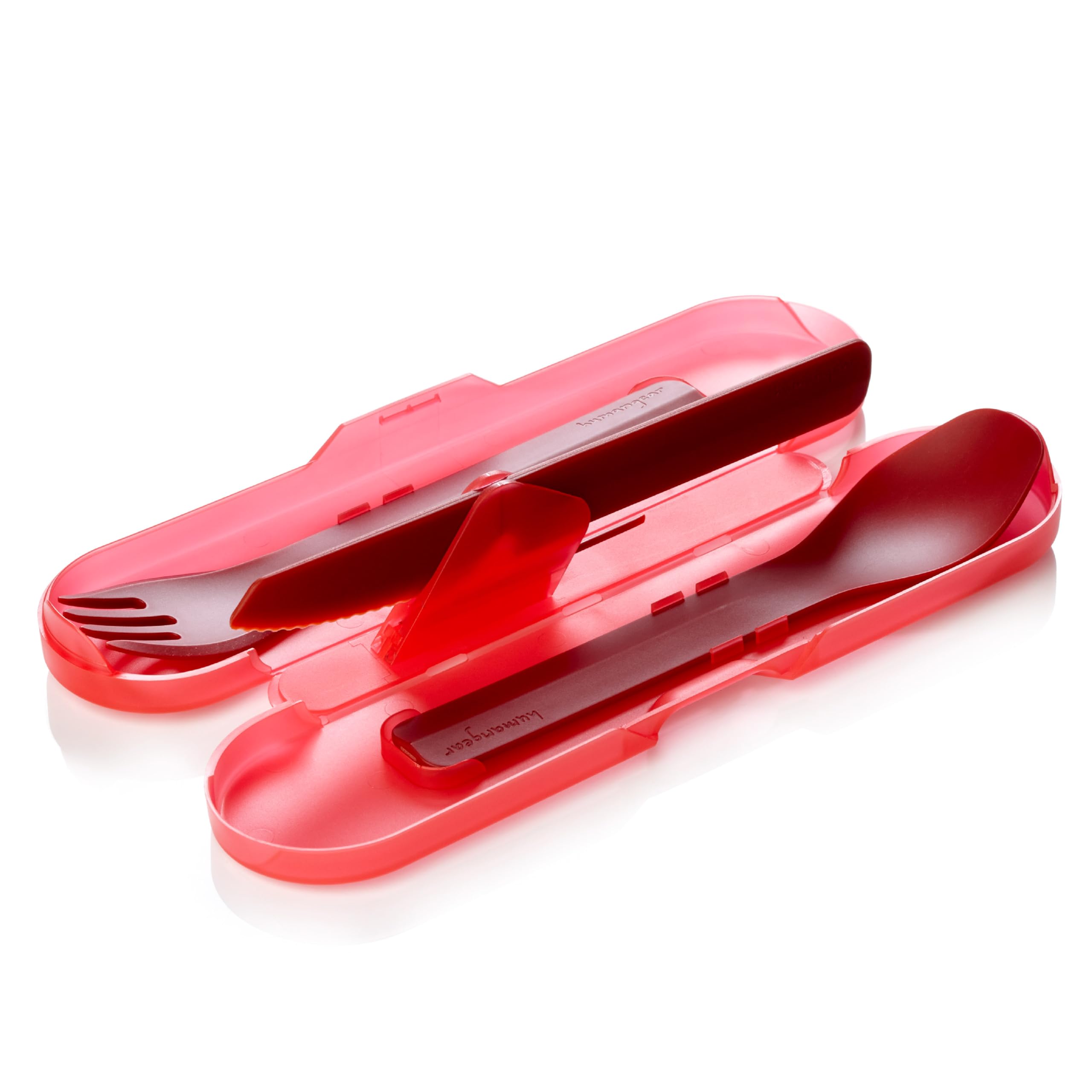 humangear GoBites Trio storage container keeps utensils organized for travel