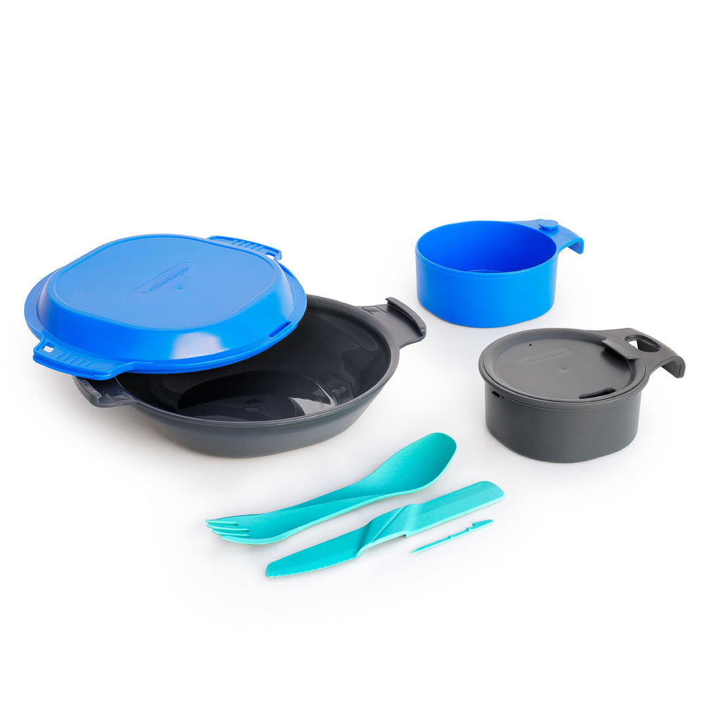 Humangear GoKit+ Deluxe bowl and plate snap securely for trail-ready dining