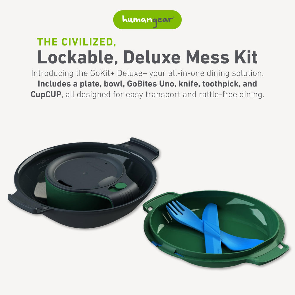 Humangear GoKit+ Deluxe dual-mode cup for insulated drinks or shared servings.