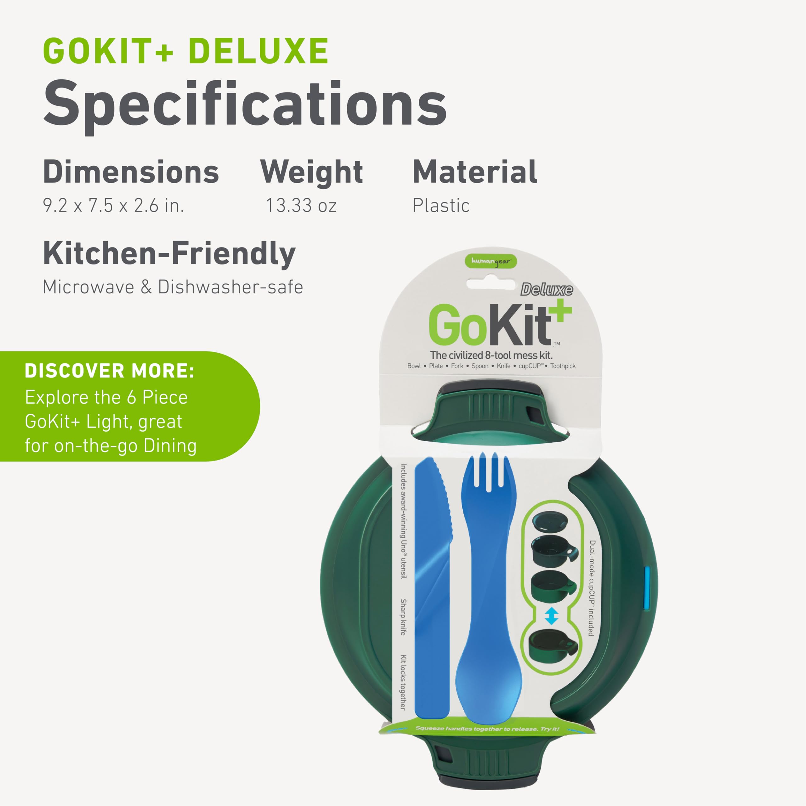 Humangear GoKit+ Deluxe toothpick rim storage keeps tools within reach.