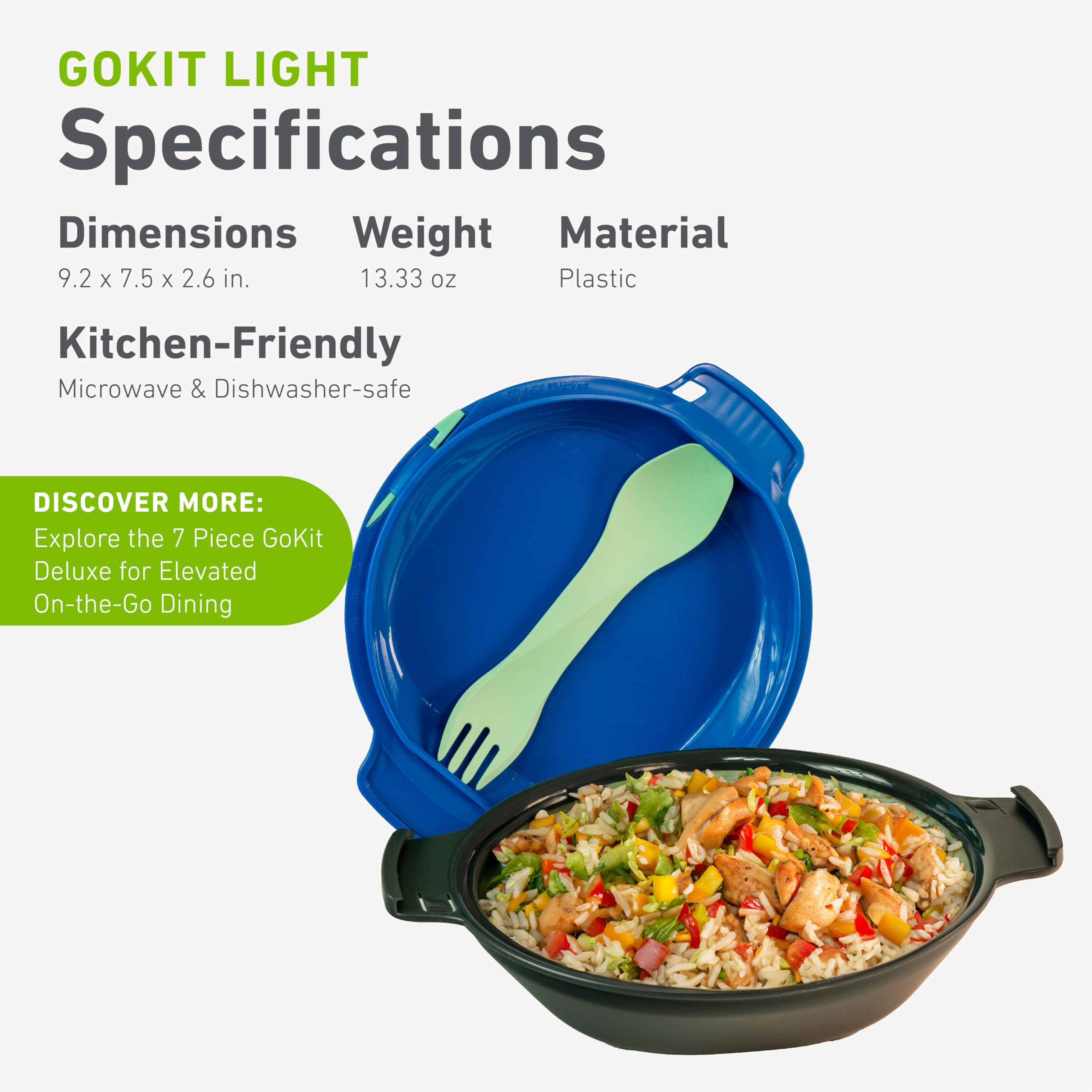 Humangear GoKit Light uses BPA-free materials for safe meals outdoors