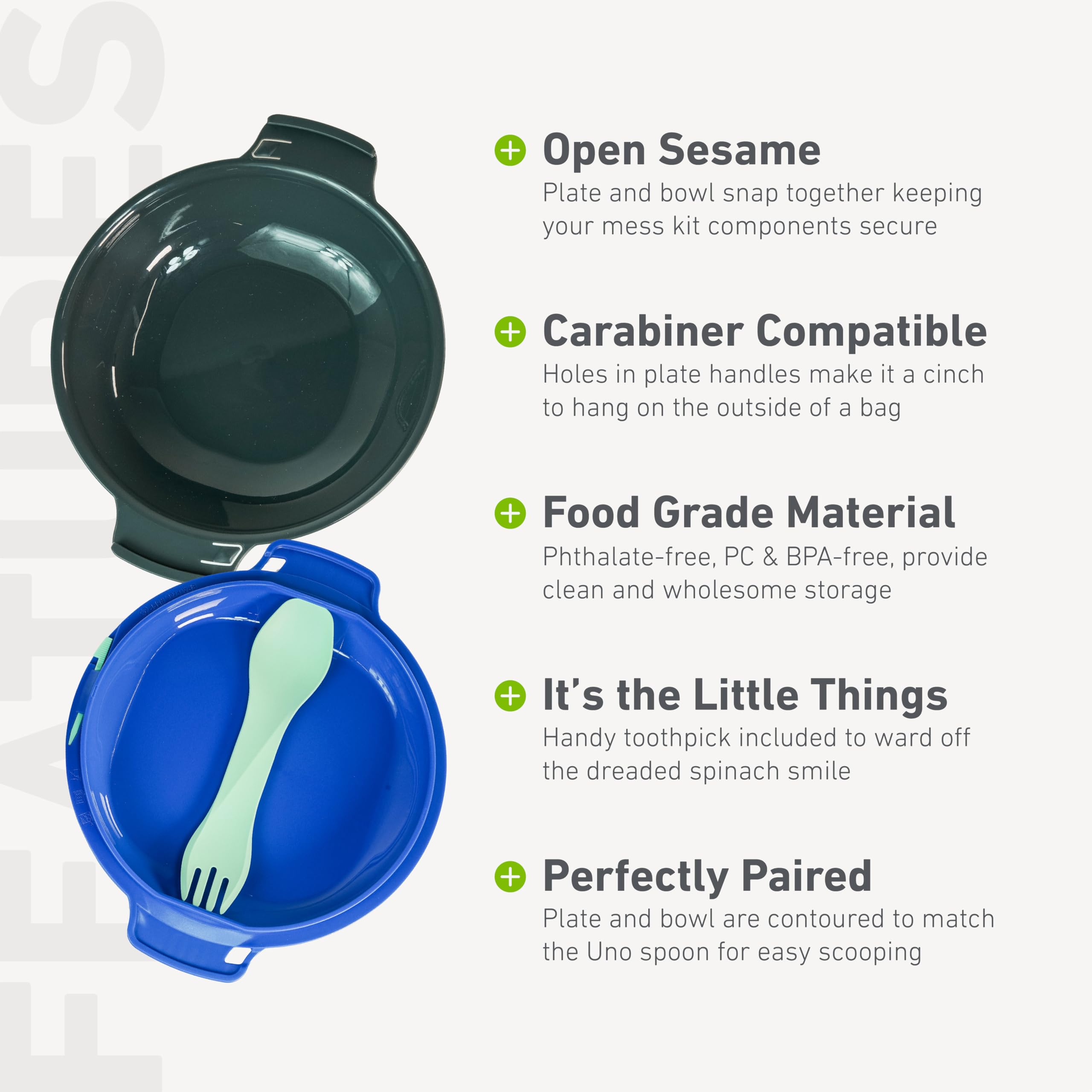 Humangear GoKit Light bowls and plates with side handles for easy holding