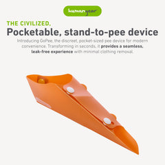 humangear GoPee stand-to-pee feature enables full clothing coverage during use.