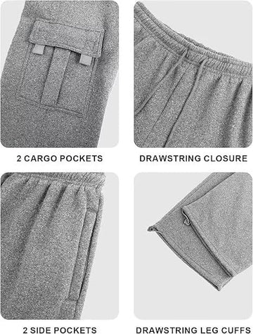 HUNGSON cargo sweatpants back pocket for extra storage during errands