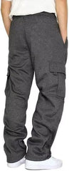 HUNGSON mens cargo sweatpants back-pocket emphasizes secure storage during travel and daily tasks