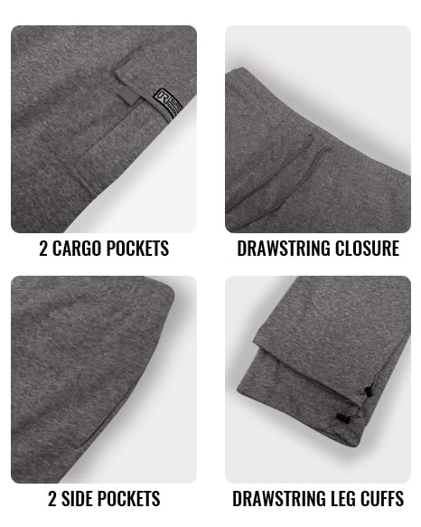 HUNGSON mens cargo sweatpants wearable-outfit shows versatile everyday styling