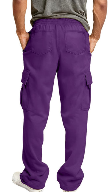 HUNGSON cargo sweatpants drawstring waist shows adjustable comfort