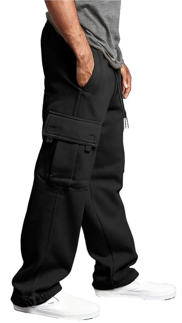 HUNGSON relaxed-fit cargo sweatpants ideal for casual daily use.