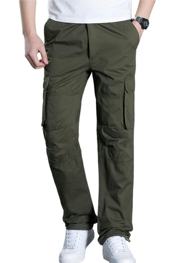 HUNGSON men's casual hiking pants side pocket view showcasing easy-access storage