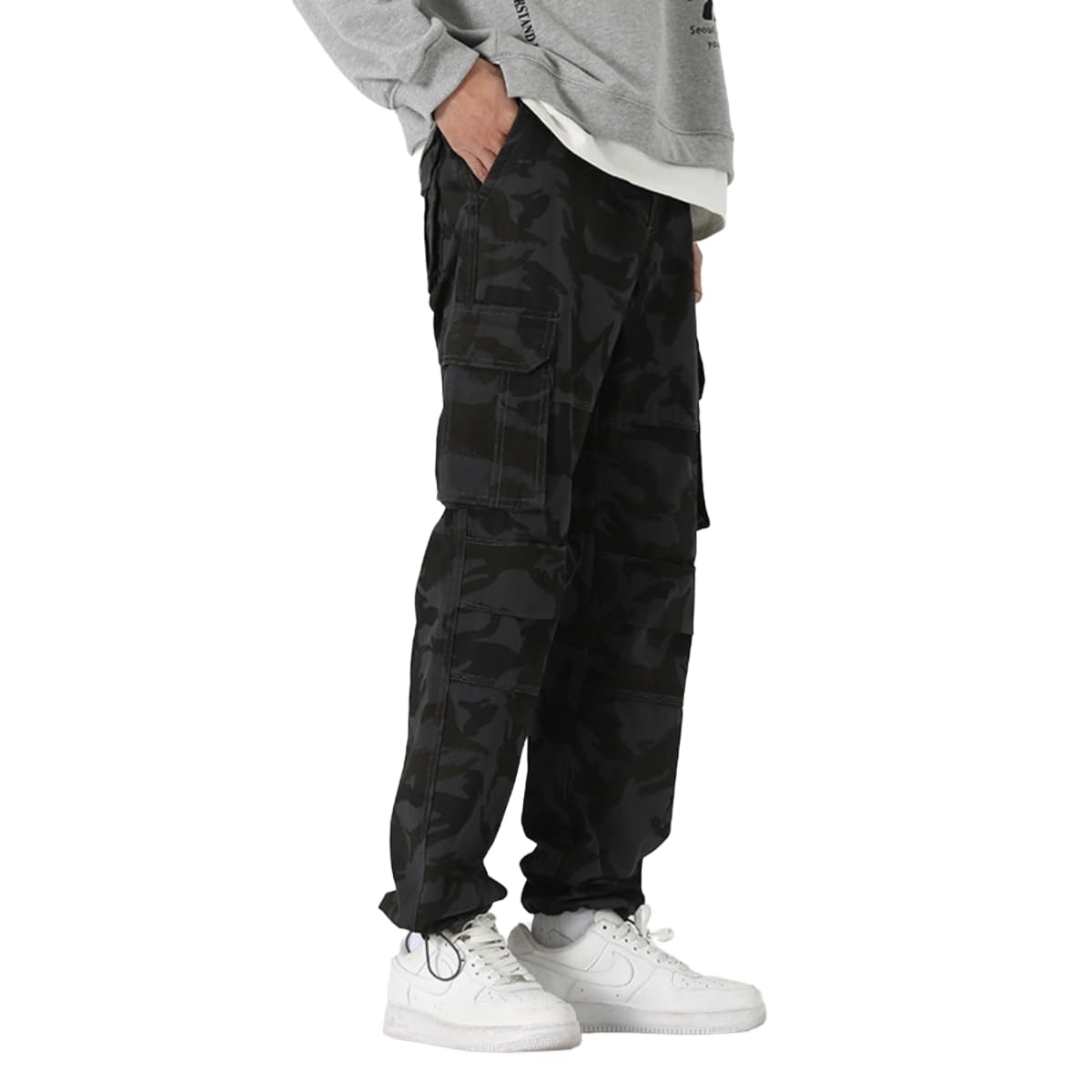 HUNGSON men's hiking pants with durable stitching supports rugged trail wear.